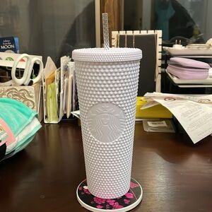 Starbucks light lilac large tumbler! NWT! Fun textured pattern!